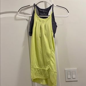 MPG Workout Top With Striped Built-in Bra